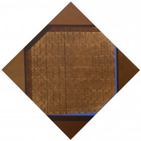 Textura y trama sobre cuadrado invertido en 45º • II • Acrílico sobre tela • 140x140 cm • 2010